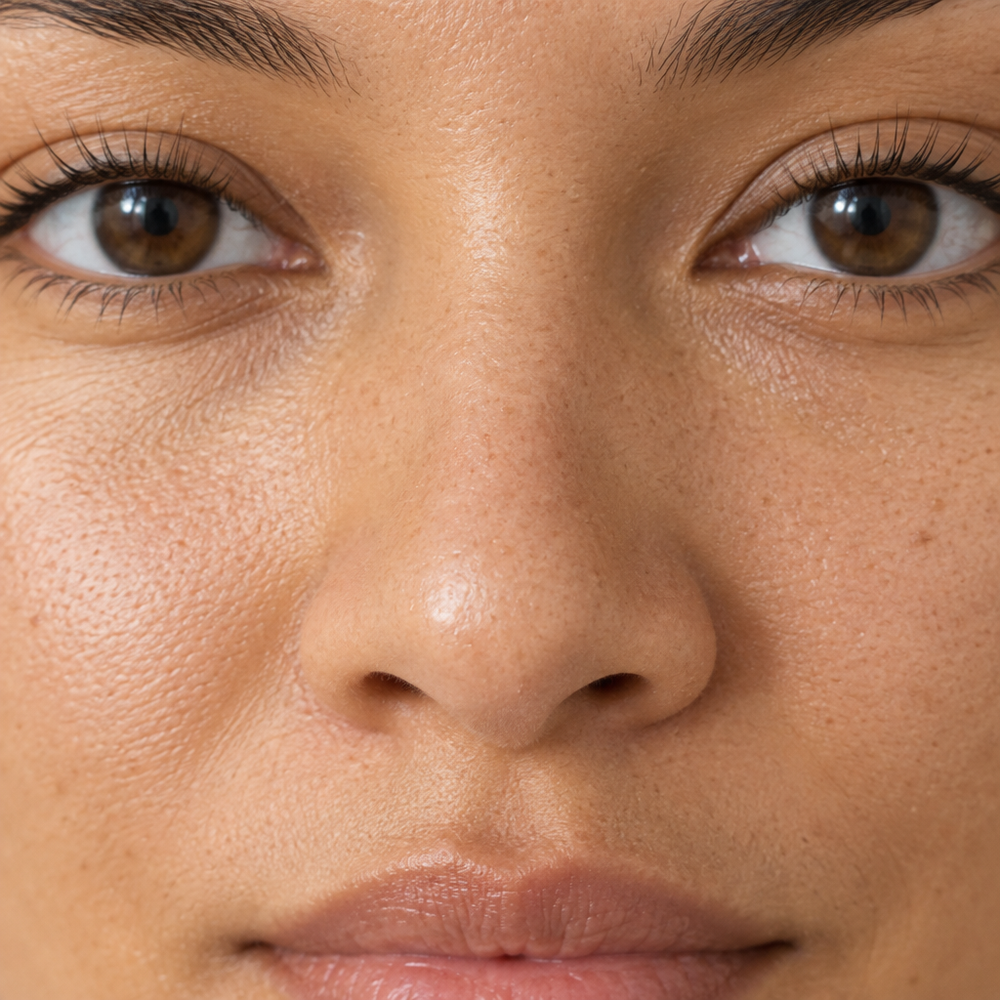 After image showing cleaner-looking pores