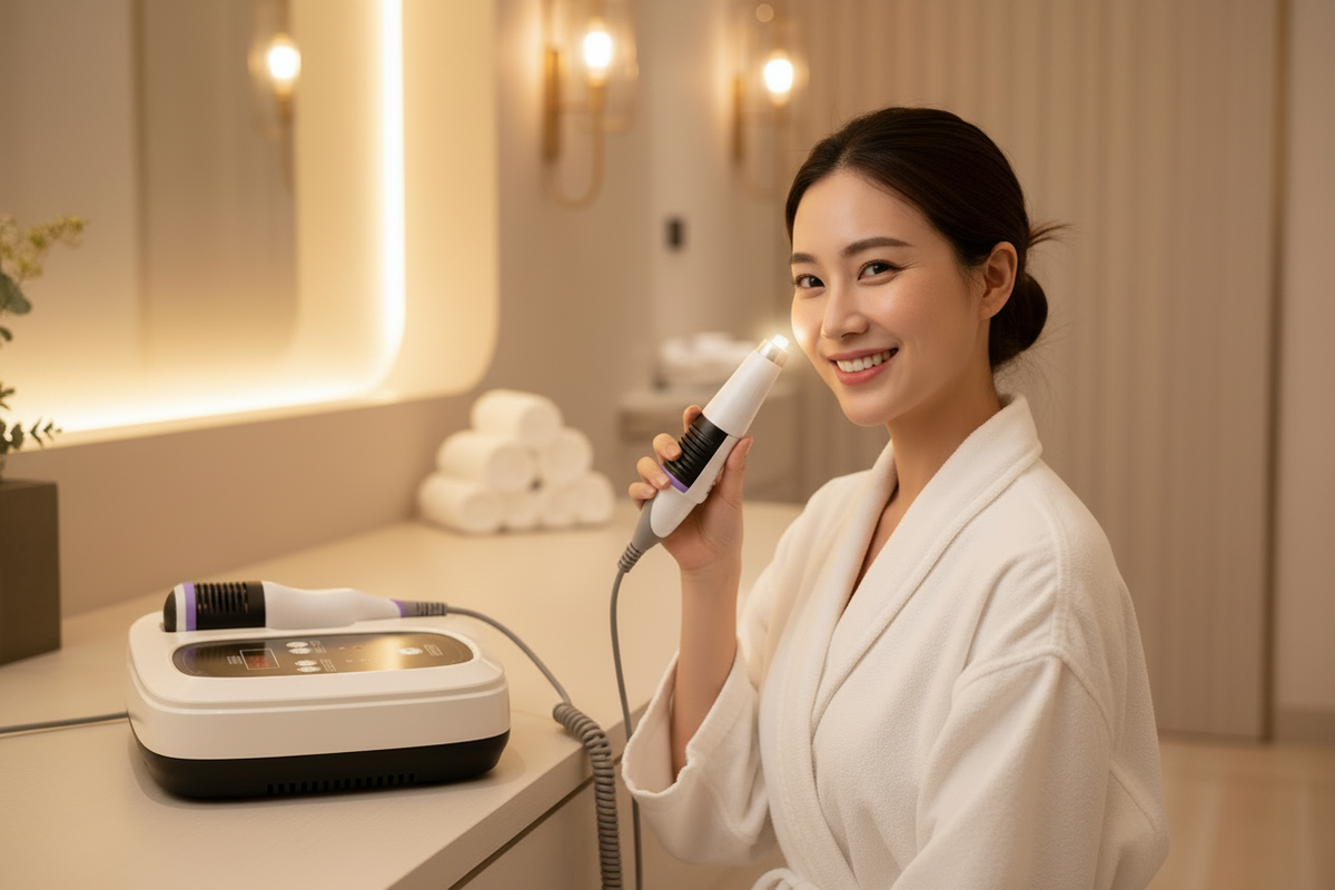 Australian Customer with Facial Massager