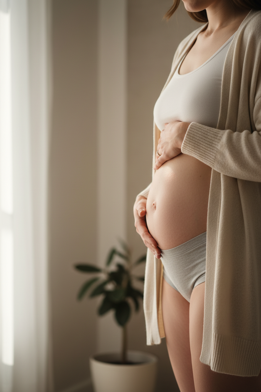 Before - Postpartum without belt