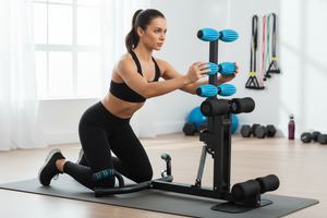 Customer using deep squat core trainer