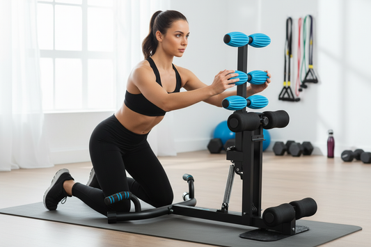 Customer using deep squat core trainer