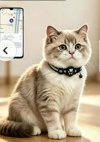 Cat Smart Tracking Collar Lightweight Waterproof Adjustable Works with Google Find Hub Bluetooth Anti Lost GPS Locator for Pet
